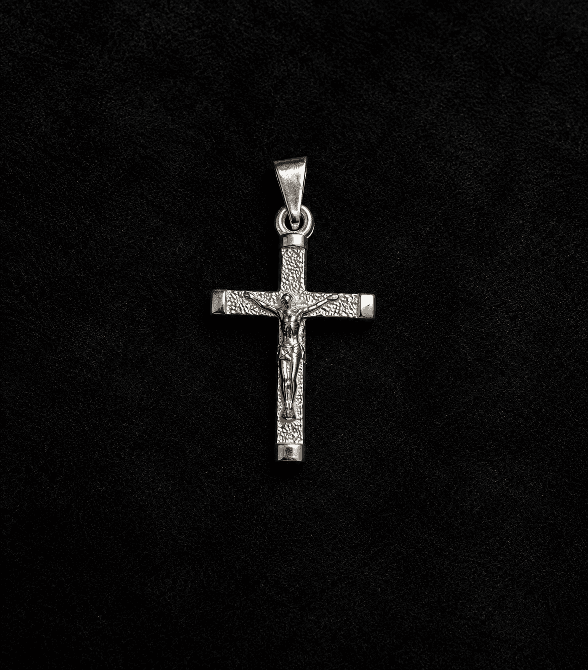 Colgante cruz de plata italiana ley 925