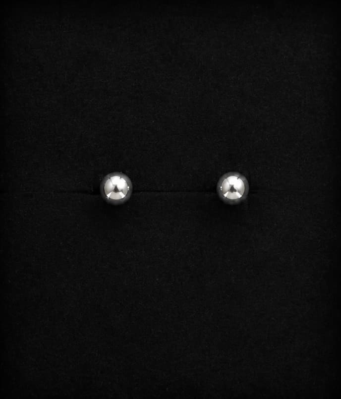 Aros esfera plata italiana ley 925