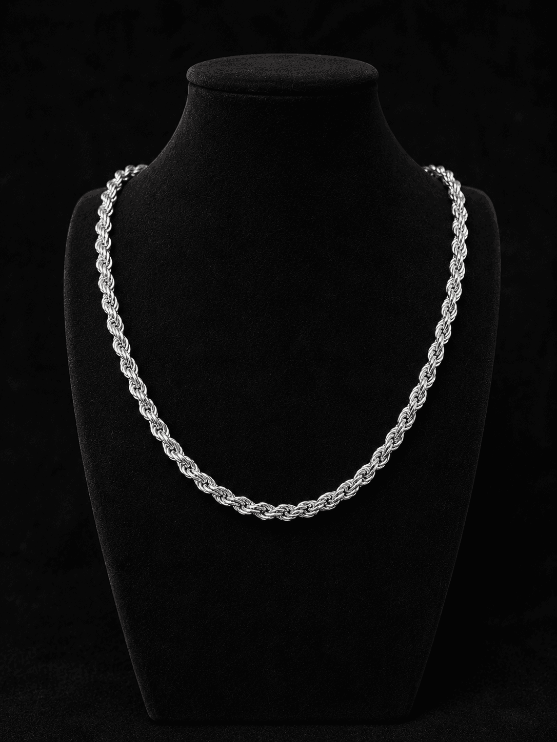 Cadena maciza turbillon plata italiana ley 925