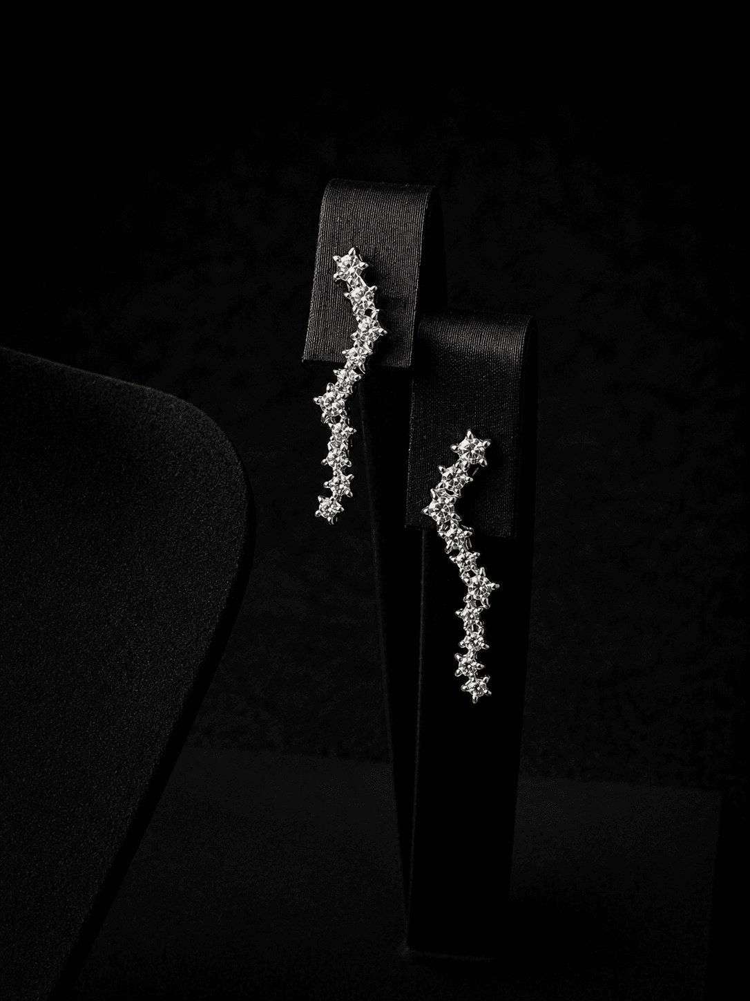 Aros trepadores estrellas circon plata italiana ley 925